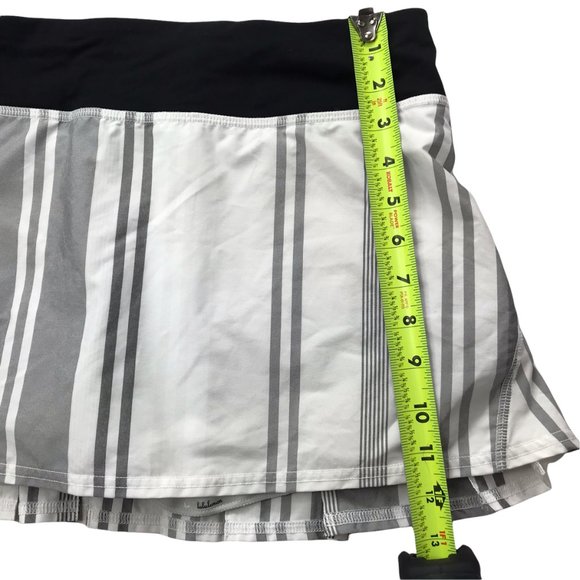LULULEMON Pace Setter Skirt Striped Gray / White, Women's 8 Regular Golf Tennis - Picture 4 of 9